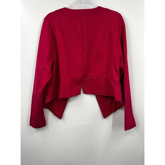 Torrid Blazer Jacket Womens XL 1X Pink Ponte Knit Cutaway Open Front Stretch - Picture 6 of 10